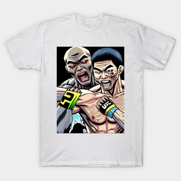 Korean Zombie T-Shirt Chan Sung Jung MMA Fighter T-Shirt by TeeJaiStudio